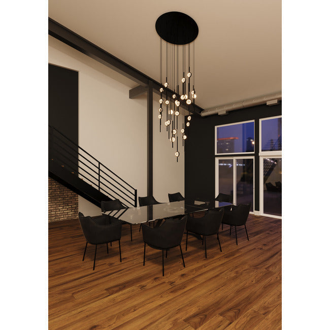 Velveton Seeded Glass Chandelier by Bling Lighting Studio
