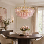 Facet Murano Glass Bloom Chandelier by Bling Lighting Studio