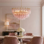 Facet Murano Glass Bloom Chandelier by Bling Lighting Studio