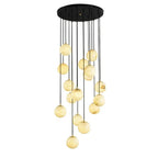 Faye Marble Bubble Chandelier for high ceiling staircase and foyer lighting