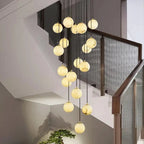 Faye Marble Bubble Chandelier for high ceiling staircase and foyer lighting