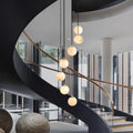 Faye Marble Bubble Chandelier for high ceiling staircase and foyer lighting