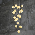 Faye Marble Bubble Chandelier for high ceiling staircase and foyer lighting
