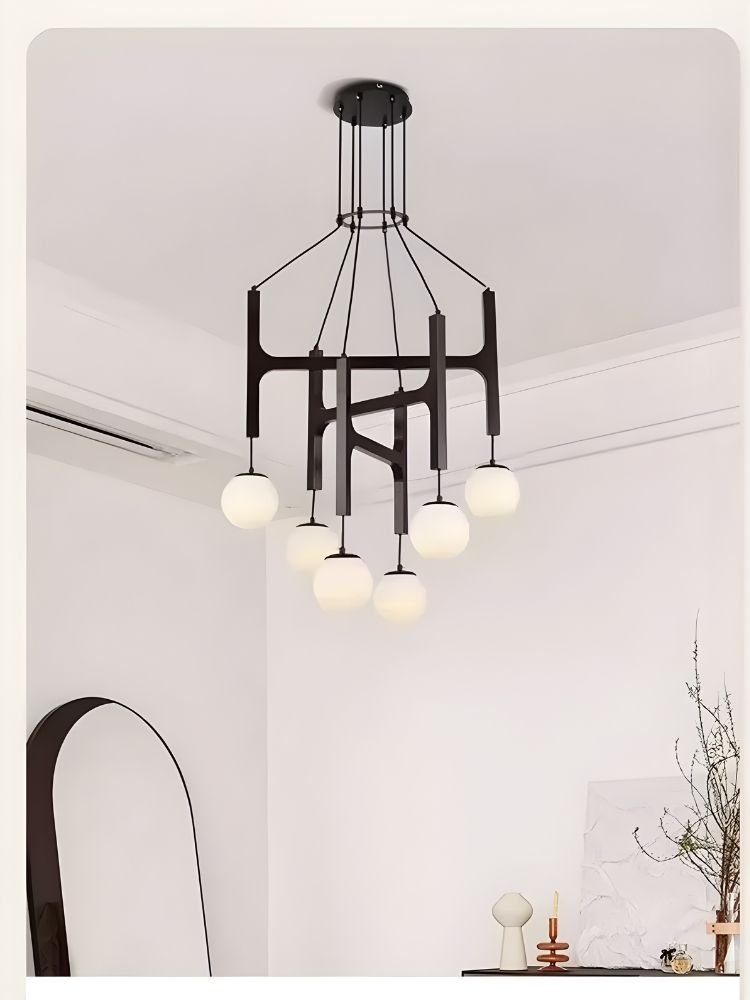Fia Minimalist Wooden Pendant Chandelier Light - Bling Lighting Studio