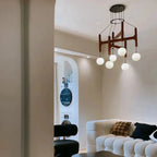 Fia Minimalist Wooden Pendant Chandelier Light - Bling Lighting Studio