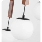 Fia Minimalist Wooden Pendant Chandelier Light - Bling Lighting Studio