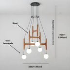 Fia Minimalist Wooden Pendant Chandelier Light - Bling Lighting Studio