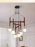 Fia Minimalist Wooden Pendant Chandelier Light - Bling Lighting Studio