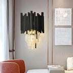Finn Black Modern Crystal Wall Light - Bling Lighting Studio