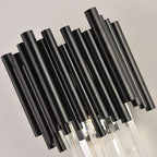 Finn Black Modern Crystal Wall Light - Bling Lighting Studio