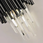 Finn Black Modern Crystal Wall Light - Bling Lighting Studio