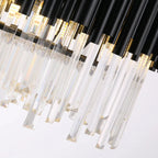 Finn Modern Black Crystal Chandelier for Living Room - Bling Lighting Studio