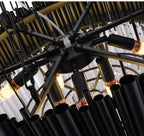 Finn Modern Black Crystal Chandelier for Living Room - Bling Lighting Studio