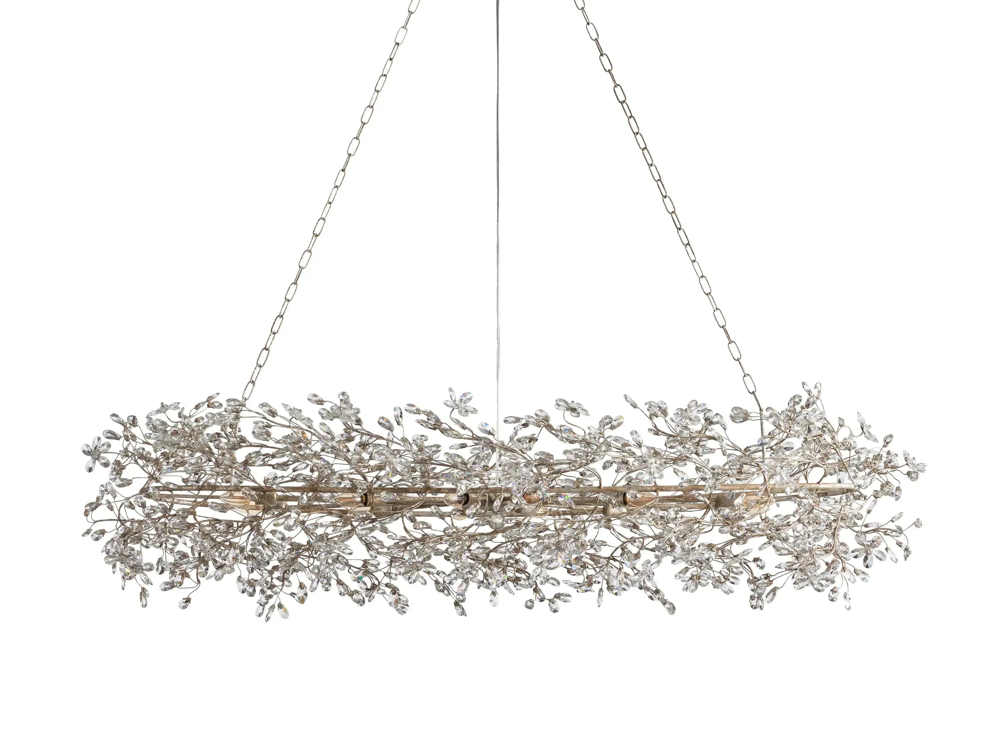 Fiore Oval Chandelier by Bling Lighting Studio