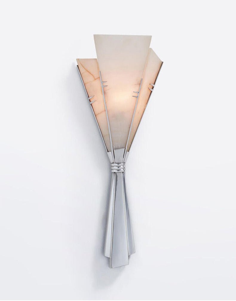 Florent Alabaster Fan Wall Sconce by Bling Lighting Studio
