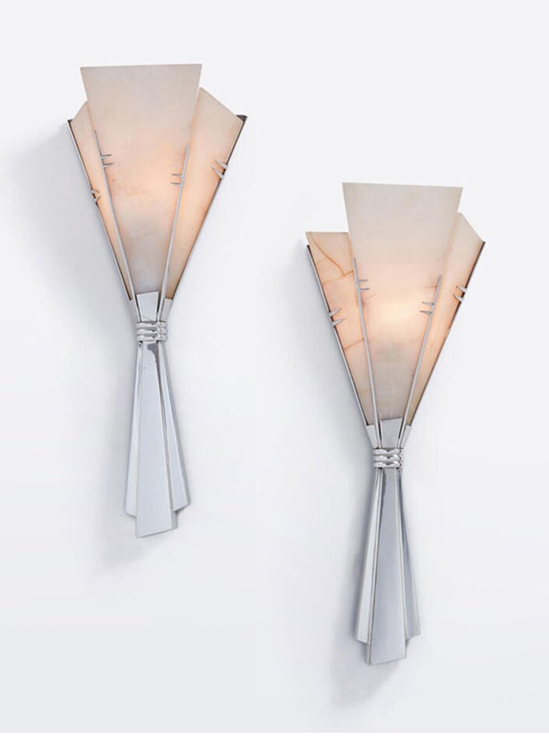 Florent Alabaster Fan Wall Sconce by Bling Lighting Studio