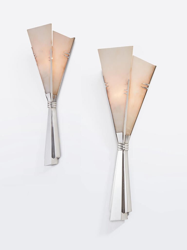 Florent Alabaster Fan Wall Sconce by Bling Lighting Studio