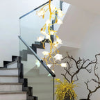 Branch Flower Craftsman Chandelier by Bling Lighting Studio