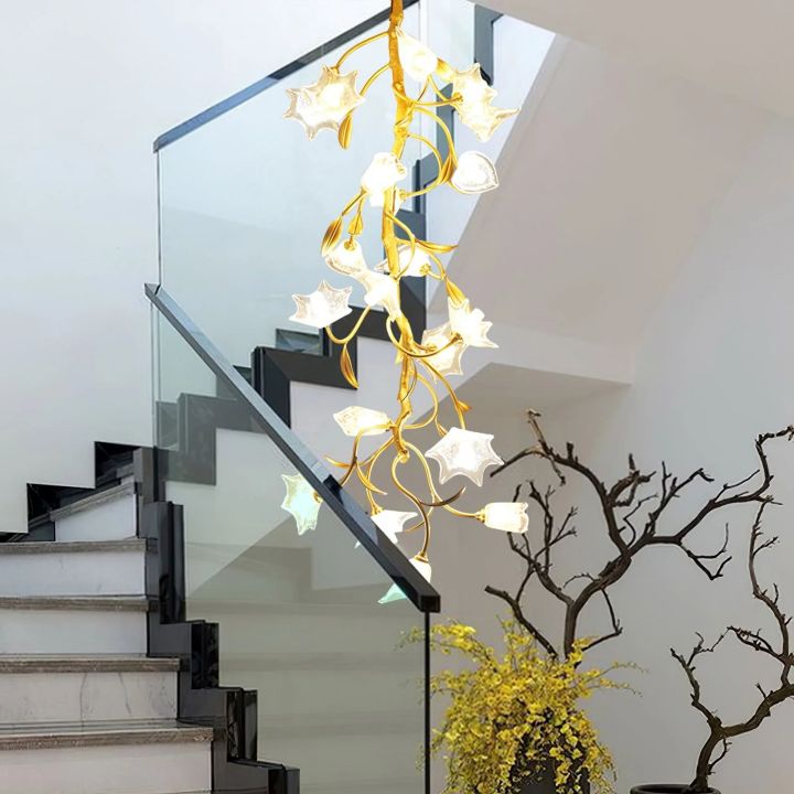 Branch Flower Craftsman Chandelier by Bling Lighting Studio