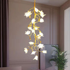 Branch Flower Craftsman Chandelier by Bling Lighting Studio