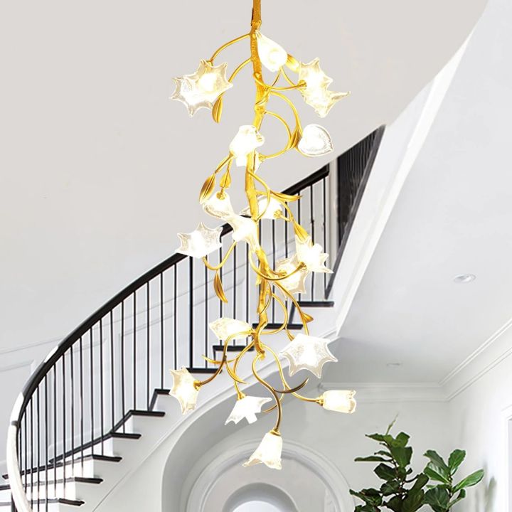 Branch Flower Craftsman Chandelier by Bling Lighting Studio