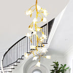 Branch Flower Craftsman Chandelier by Bling Lighting Studio