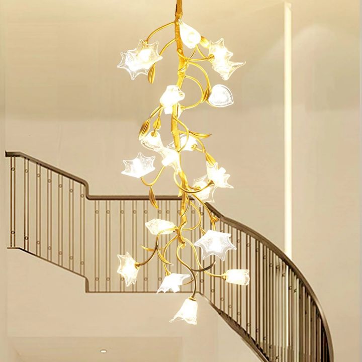Branch Flower Craftsman Chandelier by Bling Lighting Studio