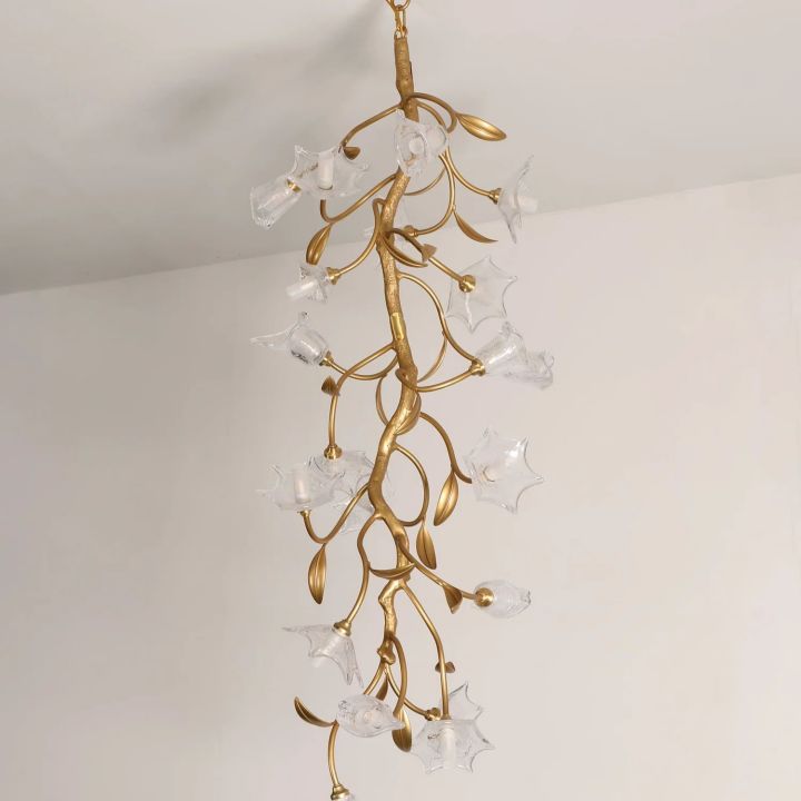 Branch Flower Craftsman Chandelier by Bling Lighting Studio
