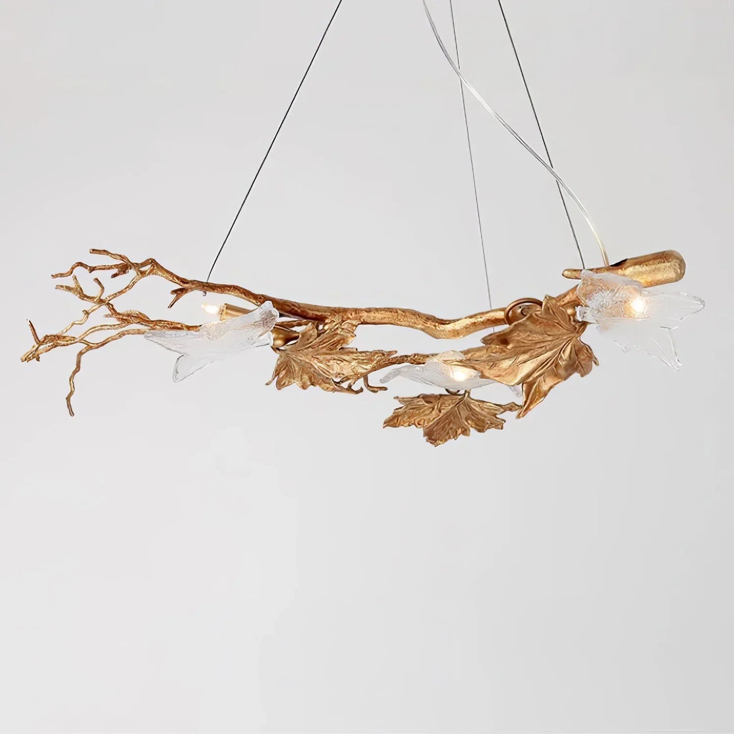 Branch Folio Brass Chandelier by Bling Lighting Studio