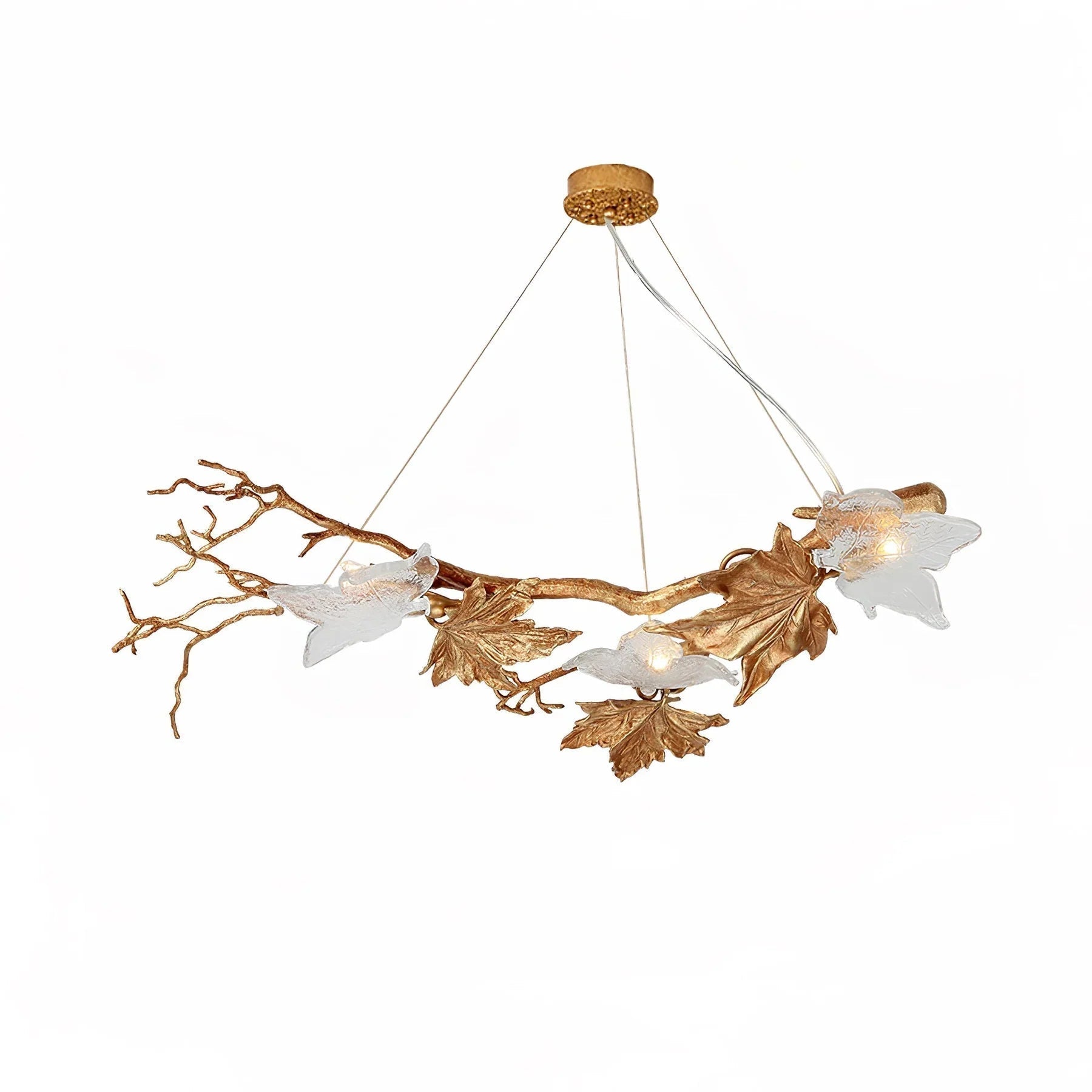 Branch Folio Brass Chandelier by Bling Lighting Studio