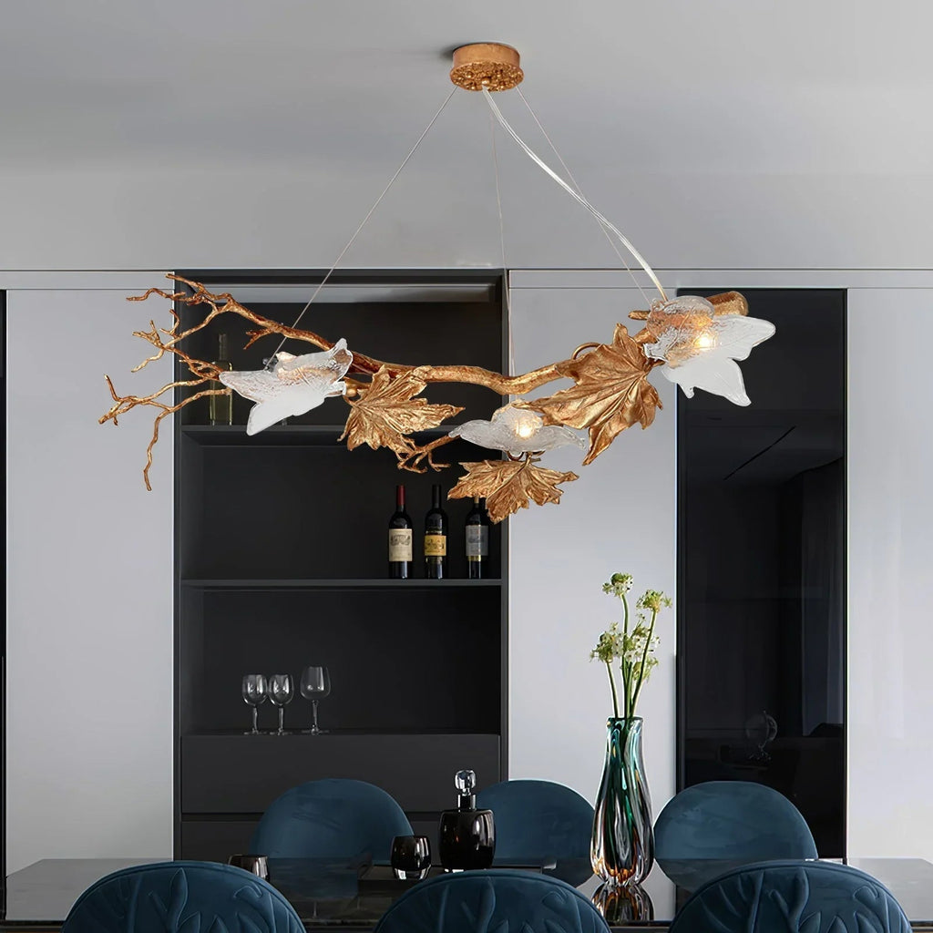Branch Folio Brass Chandelier by Bling Lighting Studio