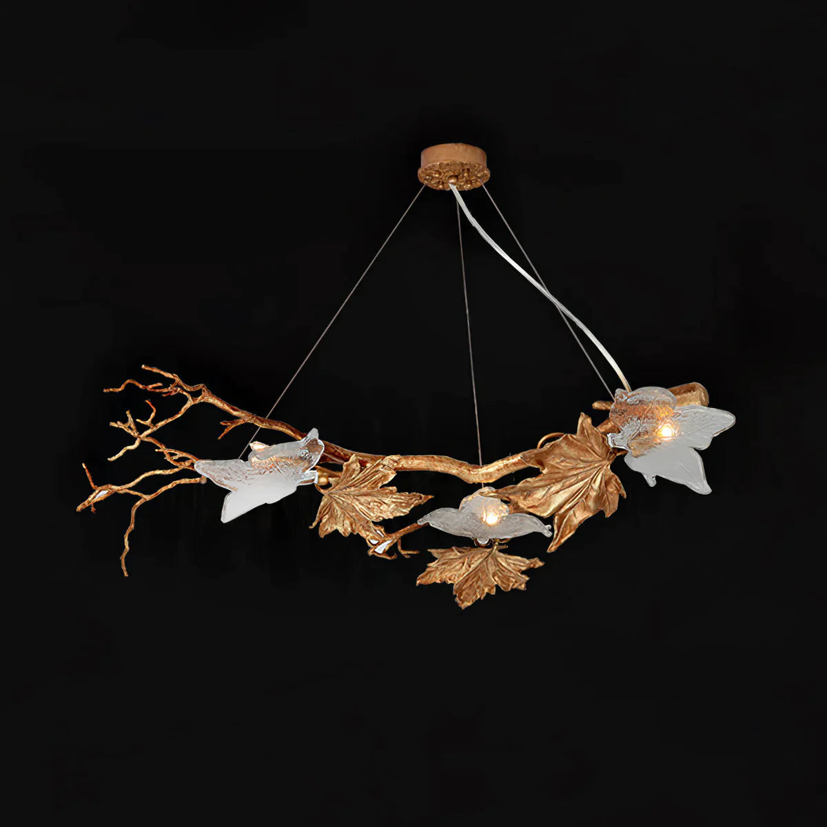 Branch Folio Brass Chandelier by Bling Lighting Studio