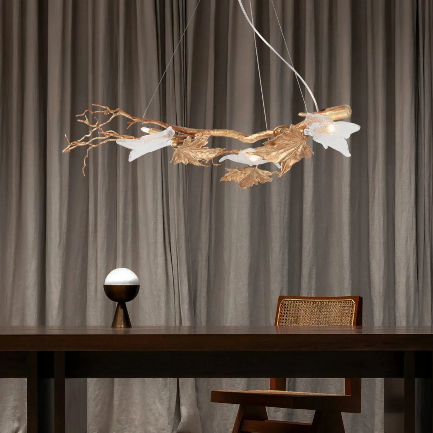 Branch Folio Brass Chandelier by Bling Lighting Studio