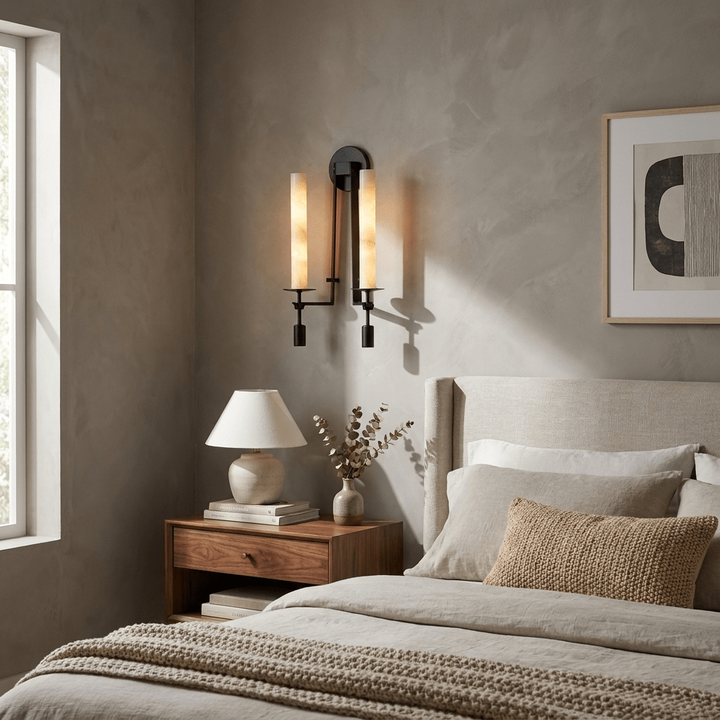 Fontanelle Alabaster Wall Lamp by Bling Lighting Studio
