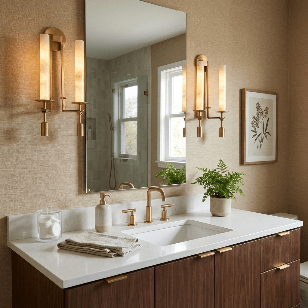 Fontanelle Alabaster Wall Lamp by Bling Lighting Studio