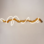 Sculpted Branch Wood-Look Linear Chandelier