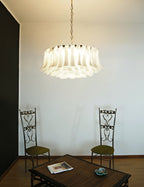 Modern Petals White Murano Chandelier product image