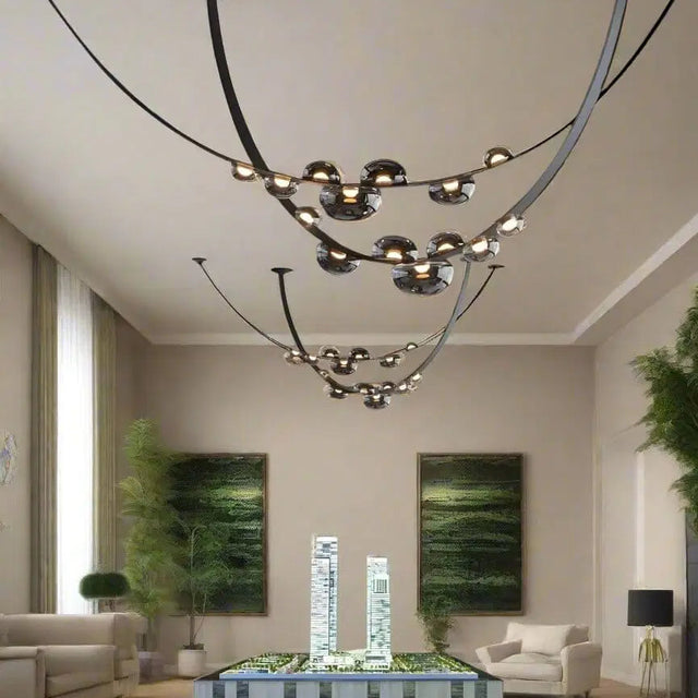 Girdle Modern Leather LED Pendant Lamp by Bling Lighting Studio