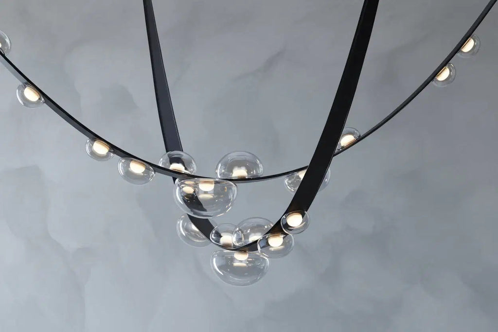 Girdle Modern Leather LED Pendant Lamp by Bling Lighting Studio