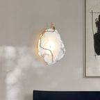 Gilded Branch Alabaster Wall Lamp by Bling Lighting Studio