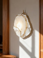 Gilded Branch Alabaster Wall Lamp by Bling Lighting Studio