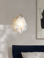 Gilded Branch Alabaster Wall Lamp by Bling Lighting Studio