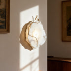 Gilded Branch Alabaster Wall Lamp by Bling Lighting Studio