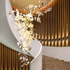 Golden Fan Leaf Artistic Chandelier product image