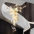 Golden Fan Leaf Artistic Chandelier product image