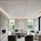 Riviere Glass Chain Chandelier product and installation detail 10