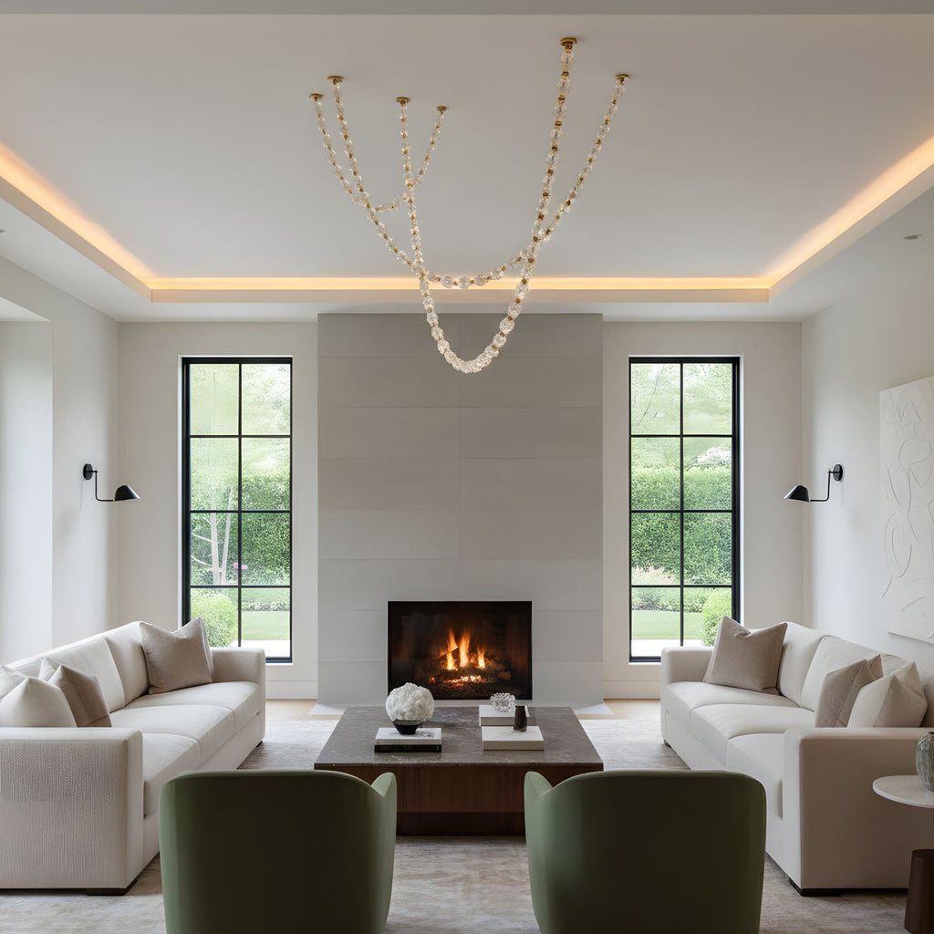 Riviere Glass Chain Chandelier product and installation detail 12