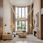 Riviere Glass Chain Chandelier product and installation detail 08