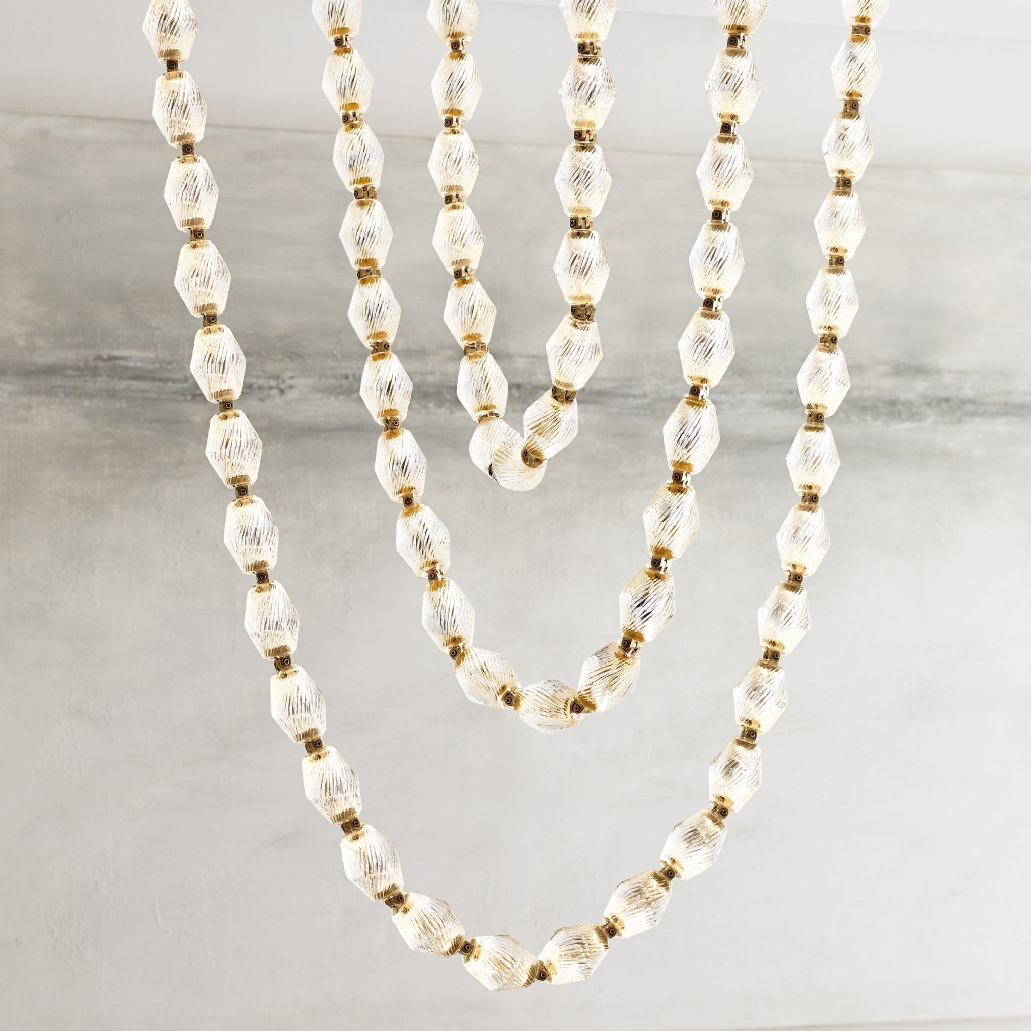 Riviere Glass Chain Chandelier product and installation detail 42