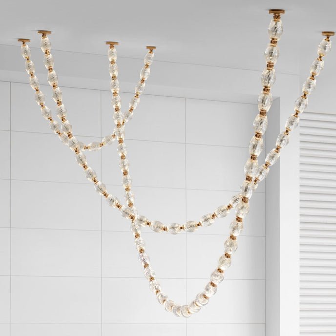 Riviere Glass Chain Chandelier product and installation detail 43